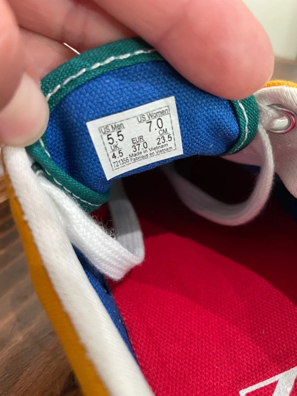 Vans Era Canvas 'Colorblock' Sneakers Women’s Size 7 Men’s Size 5.5